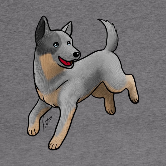 Dog - Australian Cattle Dog - Blue Heeler by Jen's Dogs Custom Gifts and Designs